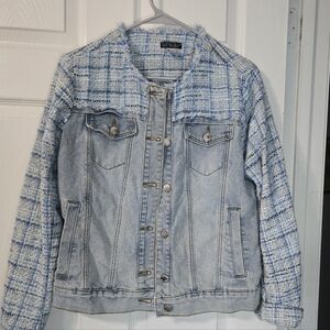 VENUS Blue Denim and Tweed Jacket